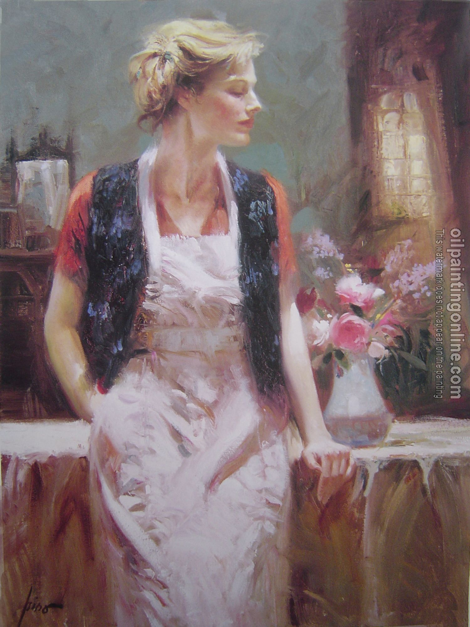 Pino Daeni - Impression oil painting.